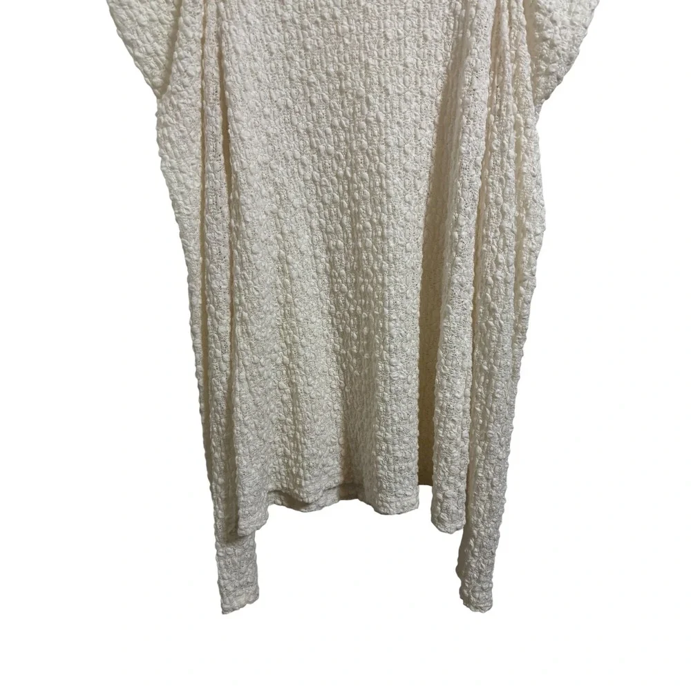 Loft Cream Bubble‎ Lace Puff Shoulder Top Coquette Romantic Boho Victorian Small